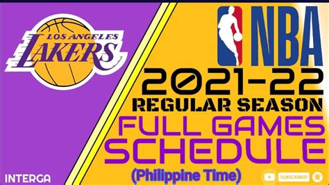 lakers game schedule philippines time